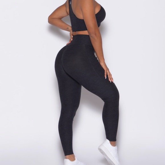 Bombshell Sportswear Contour heathered Black Leggings XS - Picture 4 of 4